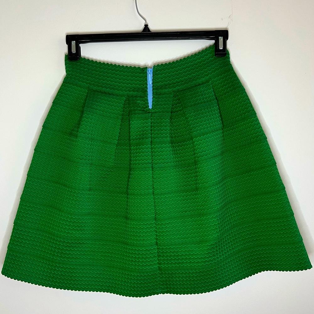 Anthropologie Girls from Savoy Ponte Bell Skirt M Green